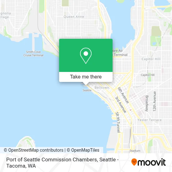 Port of Seattle Commission Chambers map