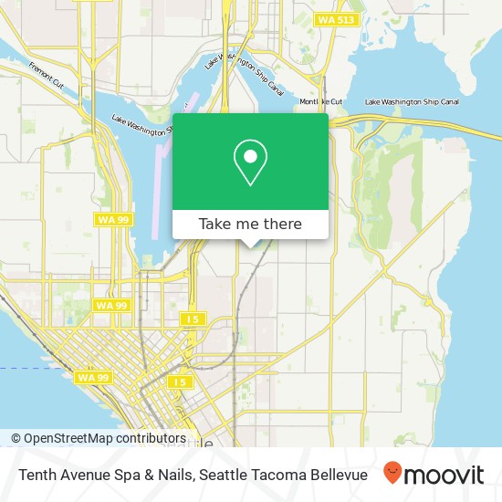 Tenth Avenue Spa & Nails map