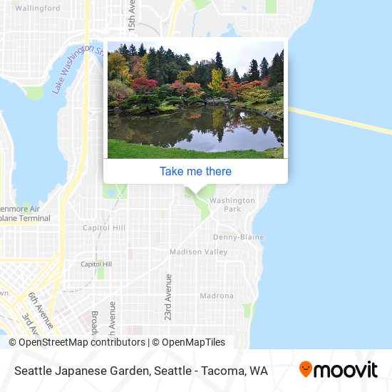 Mapa de Seattle Japanese Garden