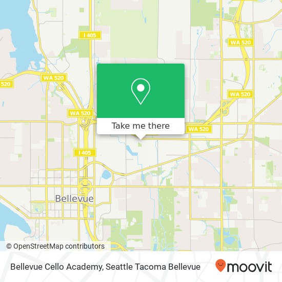 Mapa de Bellevue Cello Academy