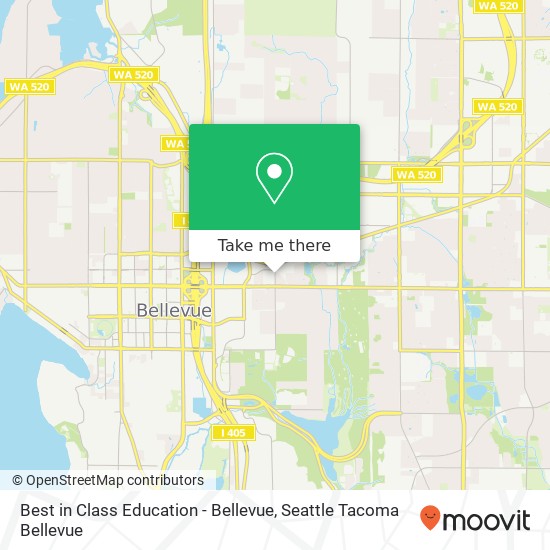 Best in Class Education - Bellevue map