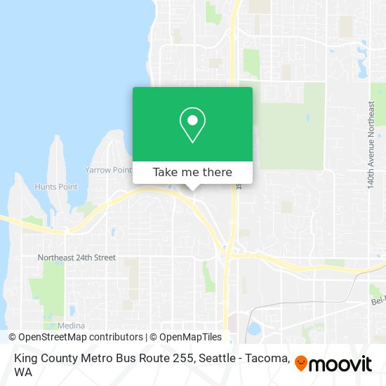 King County Metro Bus Route 255 map