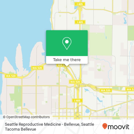 Seattle Reproductive Medicine - Bellevue map