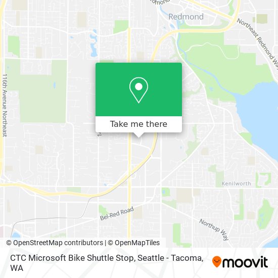CTC Microsoft Bike Shuttle Stop map