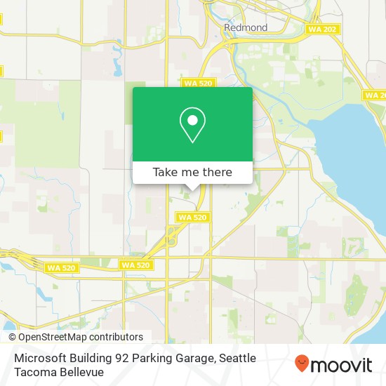 Microsoft Building 92 Parking Garage map