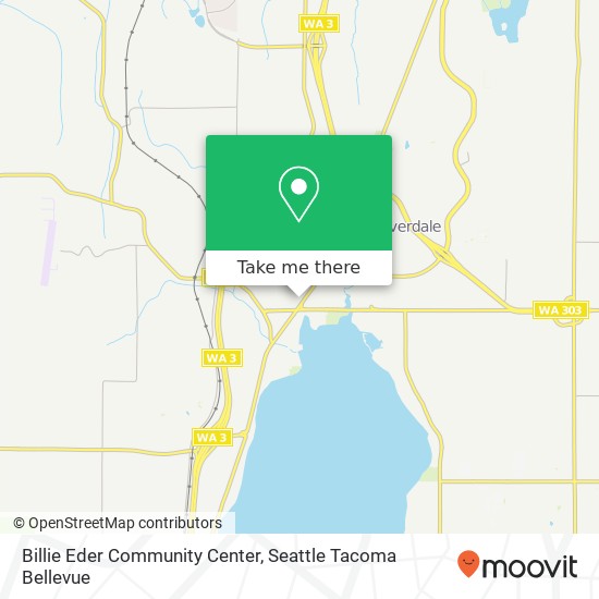Billie Eder Community Center map