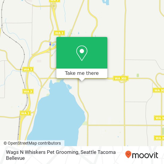 Mapa de Wags N Whiskers Pet Grooming