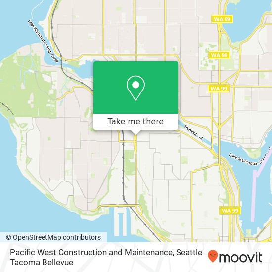 Pacific West Construction and Maintenance map