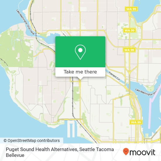 Puget Sound Health Alternatives map