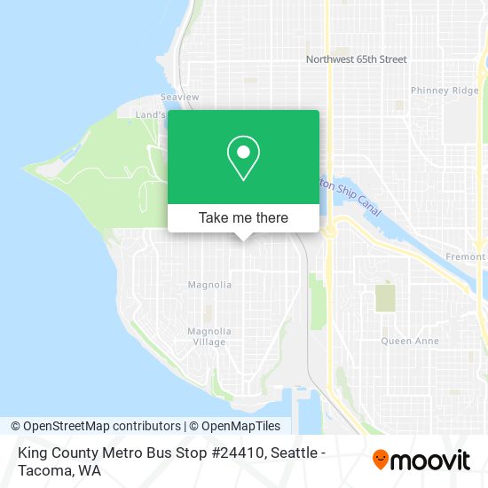 Mapa de King County Metro Bus Stop #24410