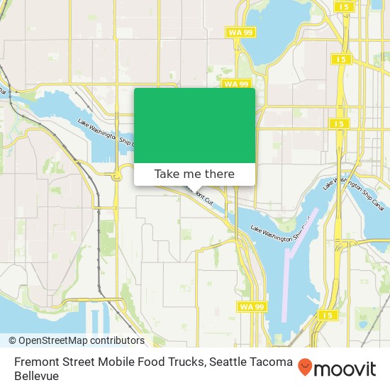 Mapa de Fremont Street Mobile Food Trucks