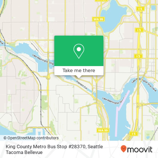 Mapa de King County Metro Bus Stop #28370