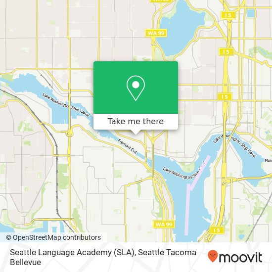 Mapa de Seattle Language Academy (SLA)