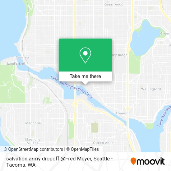 Mapa de salvation army dropoff @Fred Meyer