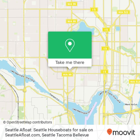 Seattle Afloat:  Seattle Houseboats for sale on SeattleAfloat.com map