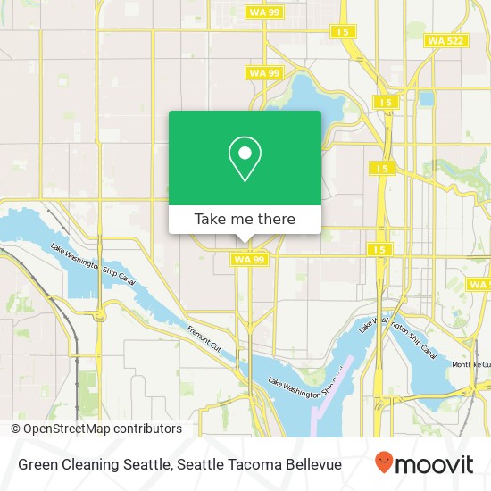 Mapa de Green Cleaning Seattle