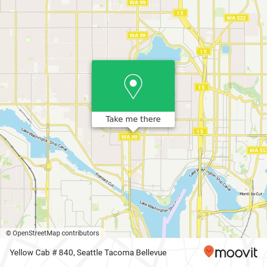 Yellow Cab # 840 map