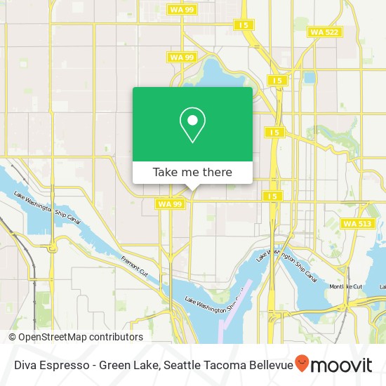 Mapa de Diva Espresso - Green Lake