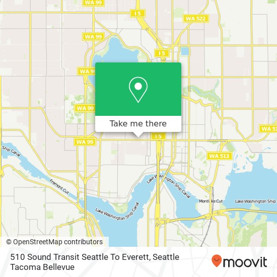 510 Sound Transit Seattle To Everett map