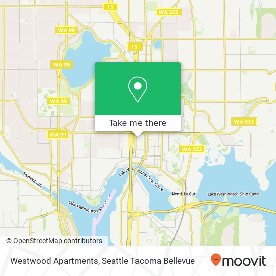 Mapa de Westwood Apartments