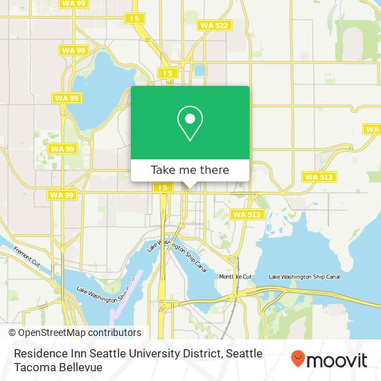 Residence Inn Seattle University District map