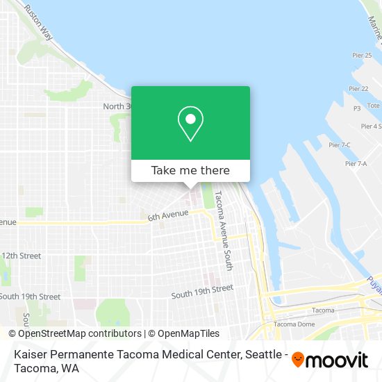 Kaiser Permanente Tacoma Medical Center map