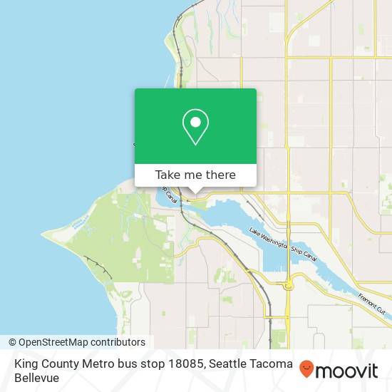 King County Metro bus stop 18085 map