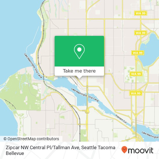 Mapa de Zipcar NW Central Pl / Tallman Ave