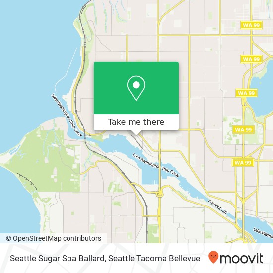 Seattle Sugar Spa Ballard map
