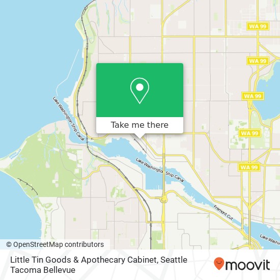 Mapa de Little Tin Goods & Apothecary Cabinet