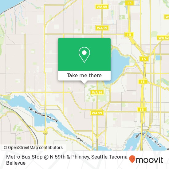 Metro Bus Stop @ N 59th & Phinney map