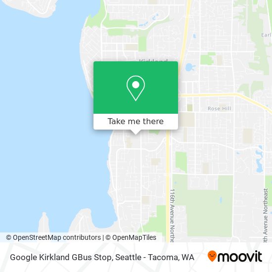 Mapa de Google Kirkland GBus Stop