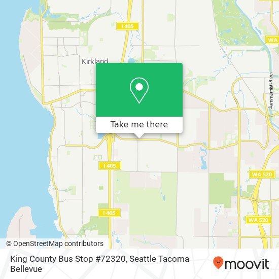 Mapa de King County Bus Stop #72320