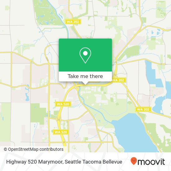 Highway 520 Marymoor map