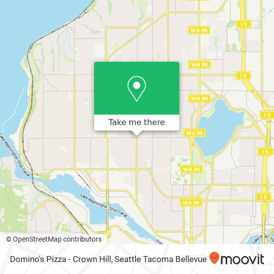 Mapa de Domino's Pizza - Crown Hill