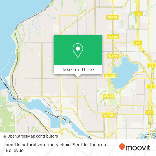 seattle natural veterinary clinic map