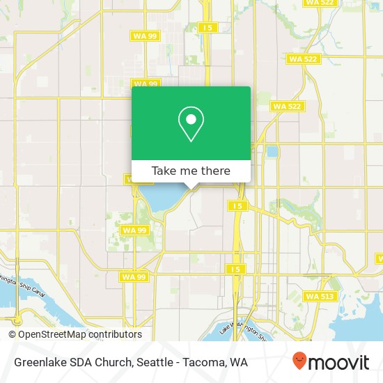 Greenlake SDA Church map