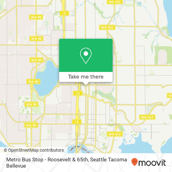 Mapa de Metro Bus Stop - Roosevelt & 65th