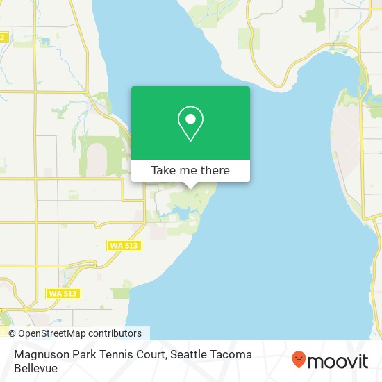 Magnuson Park Tennis Court map