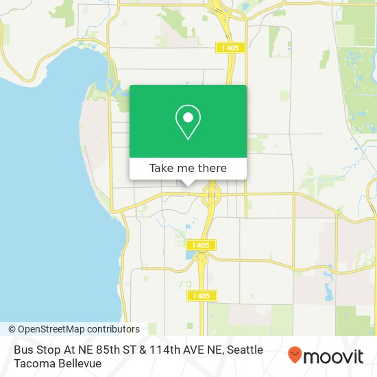 Bus Stop At NE 85th ST & 114th AVE NE map