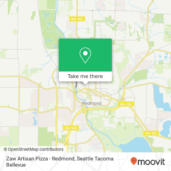 Zaw Artisan Pizza - Redmond map