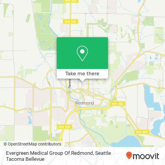 Evergreen Medical Group Of Redmond map