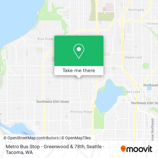 Mapa de Metro Bus Stop - Greenwood & 78th