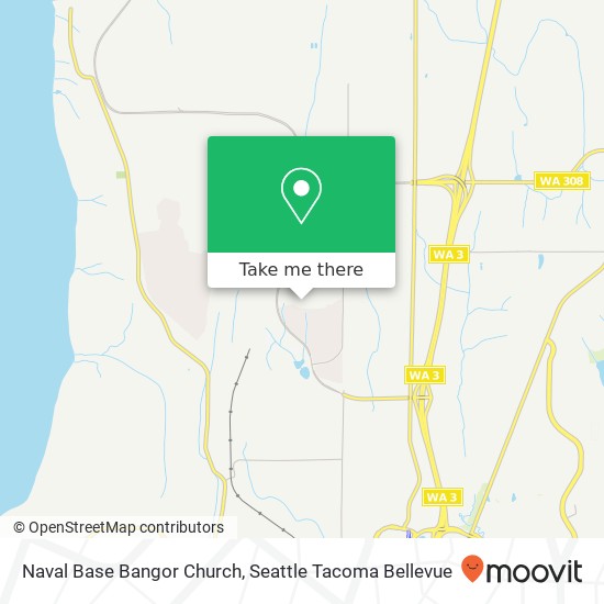 Mapa de Naval Base Bangor Church