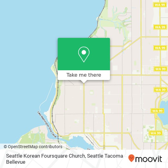 Mapa de Seattle Korean Foursquare Church