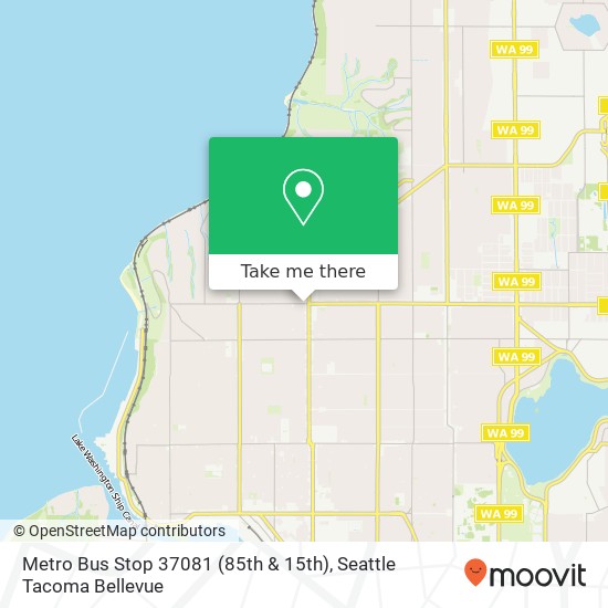 Mapa de Metro Bus Stop 37081 (85th & 15th)