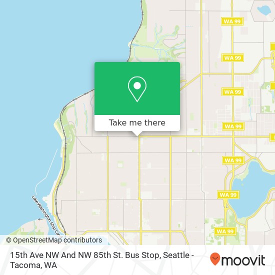 15th Ave NW And NW 85th St. Bus Stop map