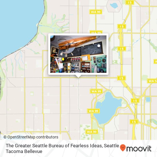 Mapa de The Greater Seattle Bureau of Fearless Ideas
