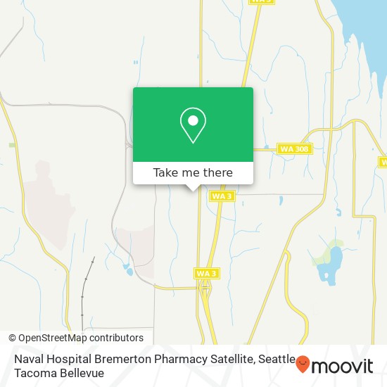Mapa de Naval Hospital Bremerton Pharmacy Satellite