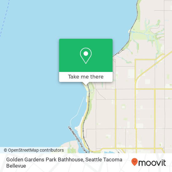 Mapa de Golden Gardens Park Bathhouse